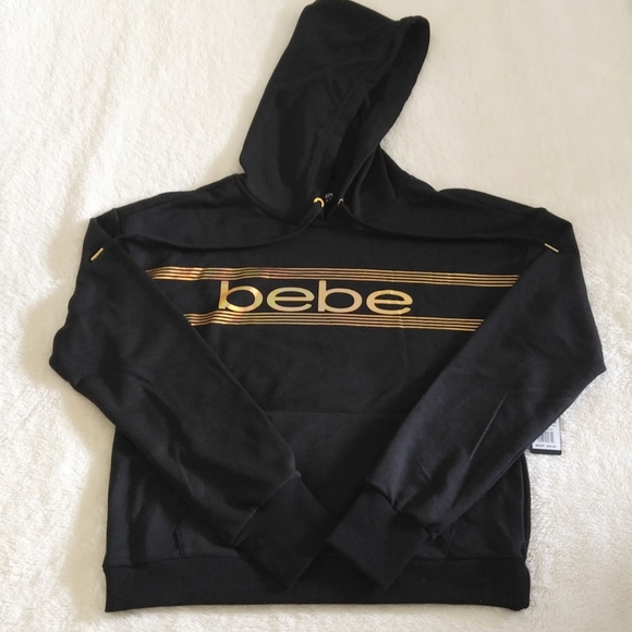 bebe Sport⛹️ Logo Print Hoodie with Thumb👍 Holes - Picture 11 of 12